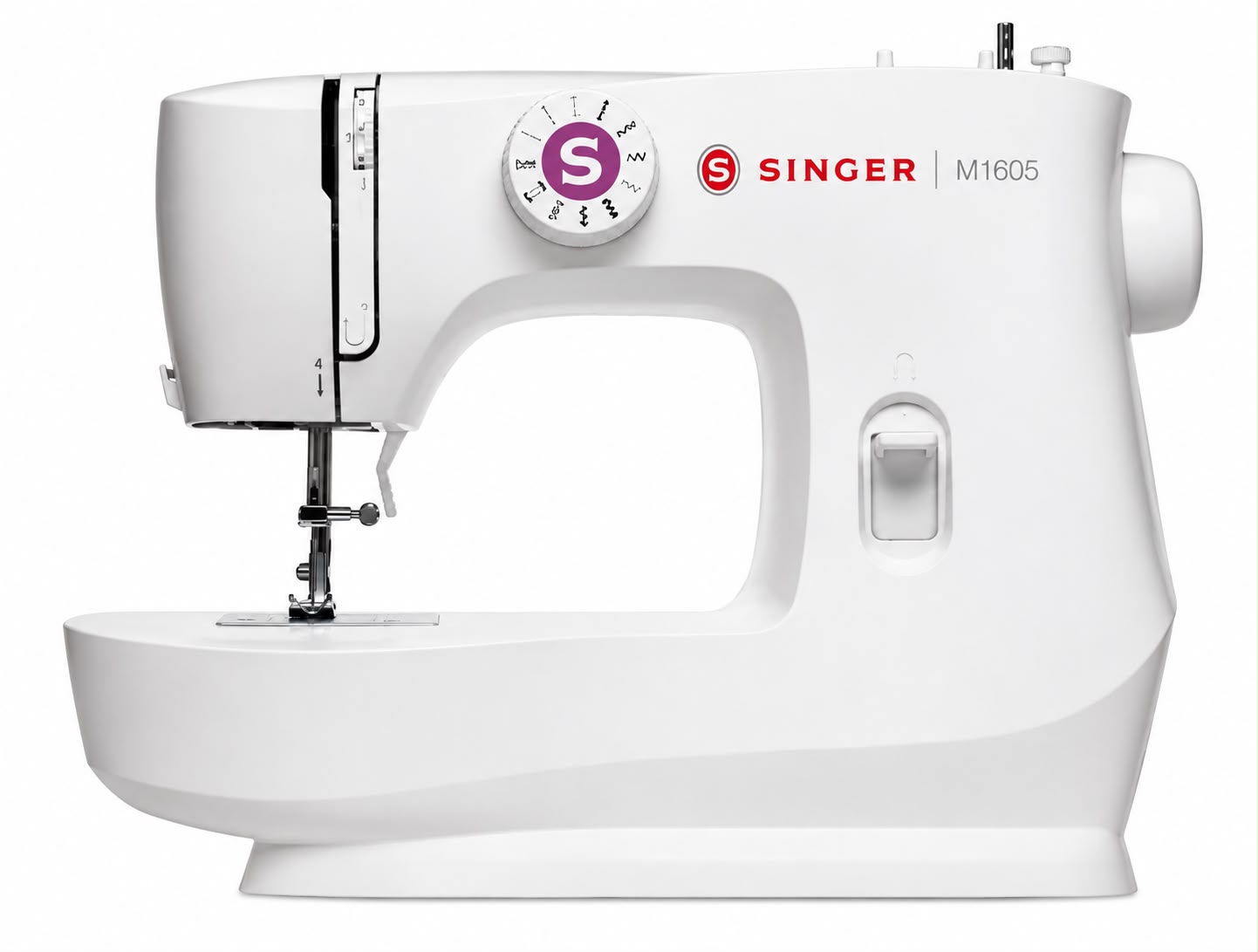 Máquina de costura Singer 1605 sobre fundo branco