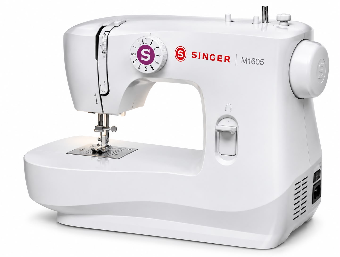 Máquina de costura Singer 1605 vista de lado