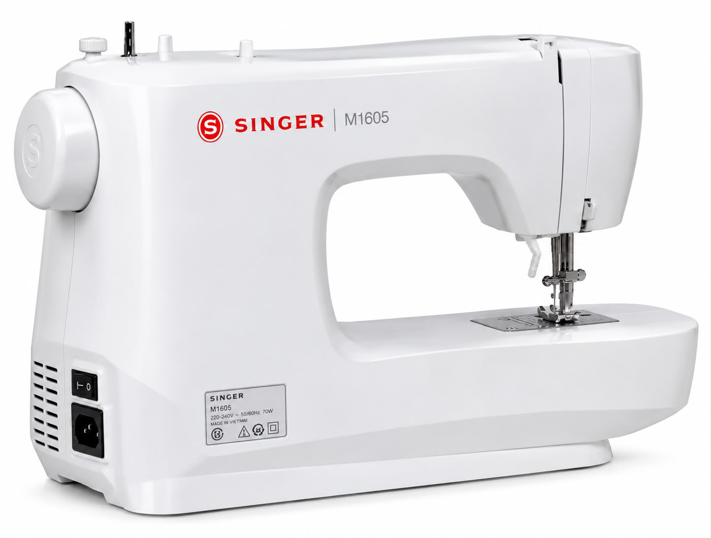 Máquina de costura Singer 1605 vista por trás