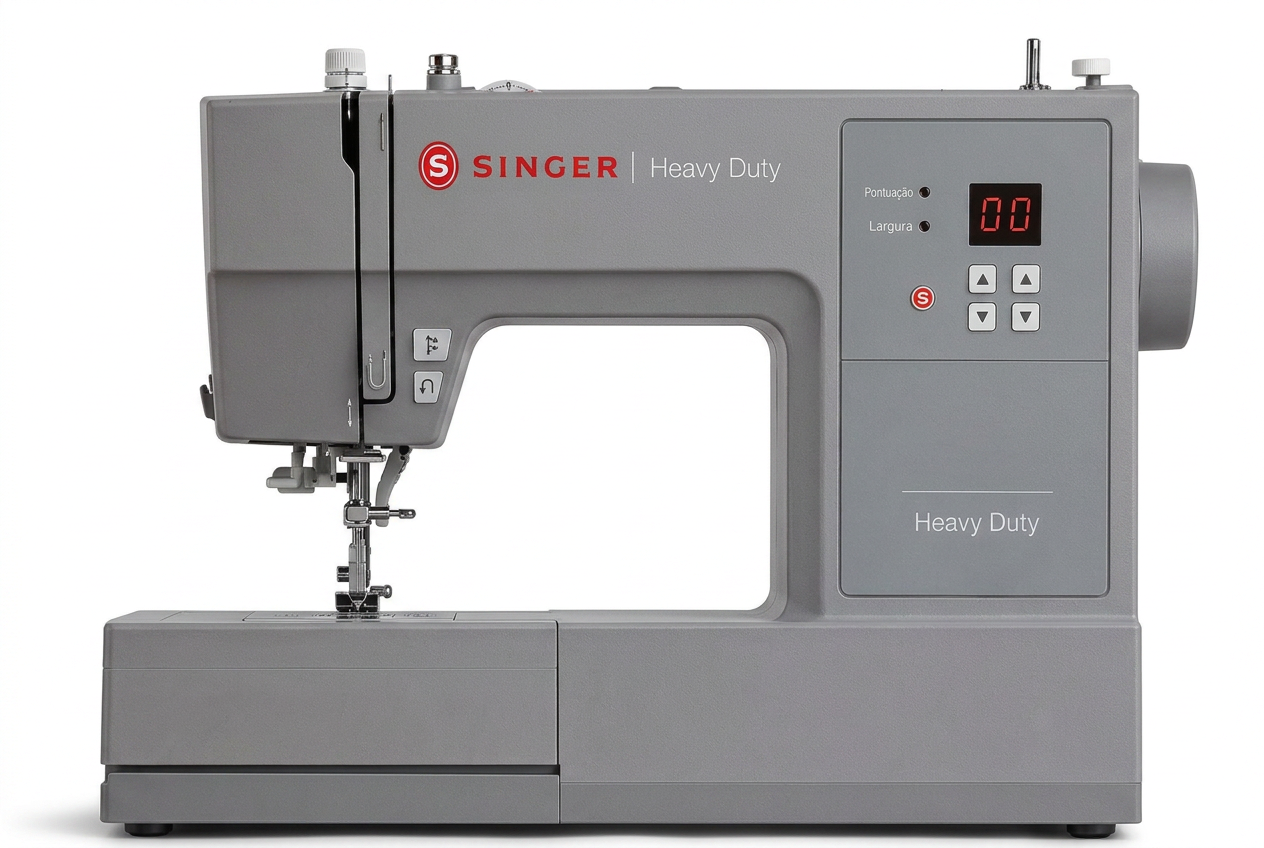 Máquina de costura Singer HD6605 Heavy Duty sobre fundo branco